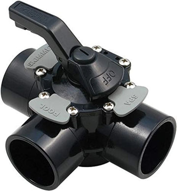 WATERWAY 2" SOCKET x 2-1/2" SPIGOT TRUSEAL 3-WAY CPVC DIVERTER VALVE