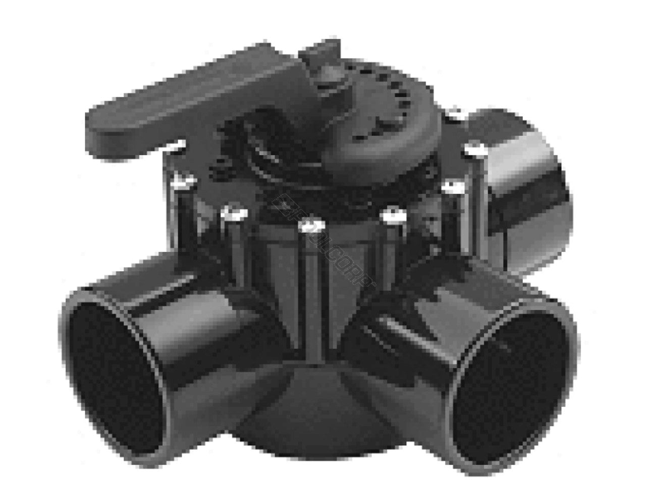 PENTAIR FULLFLOXF® 2.5" SOCKET x 3" SPIGOT 3-PORT CPVC DIVERTER VALVE
