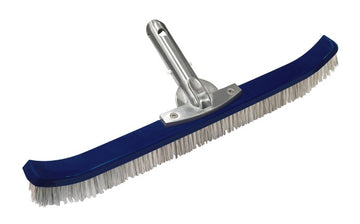 POOLSTYLE 18" NYLON/STAINLESS STEEL WALL BRUSH WITH ALUMINUM HANDLE