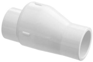 SUPER-PRO 2"S WHITE SWING PVC CHECK VALVE WITH 0.5 LB SPRING