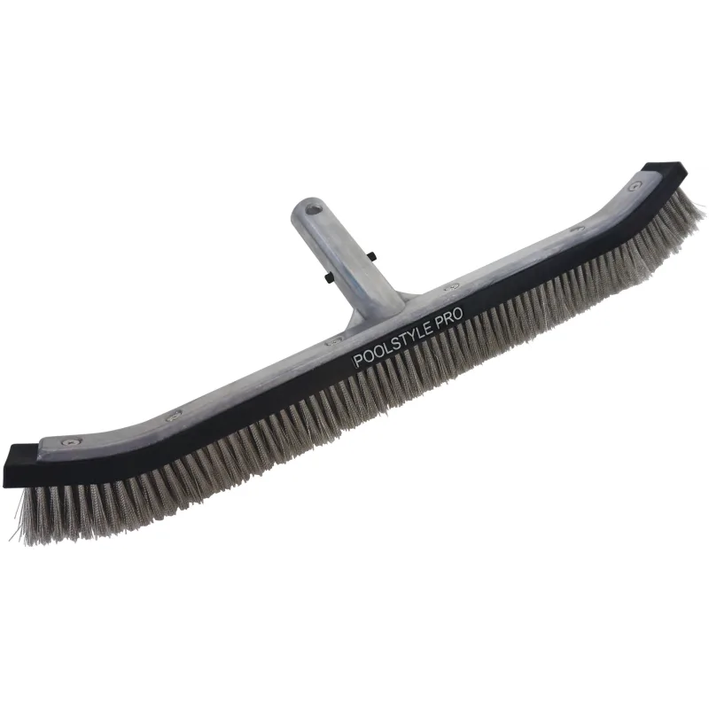 POOLSTYLE 18" STAINLESS STEEL BRUSH WITH METAL BACK