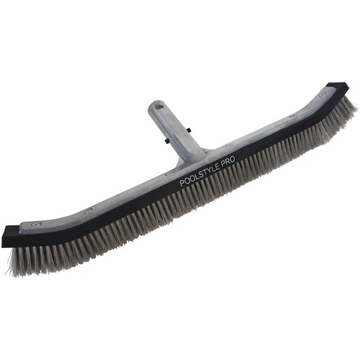 POOLSTYLE 18" STAINLESS STEEL BRUSH WITH METAL BACK