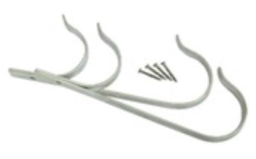 POOLSTYLE ALUMINUM POLE HANGER WITH SCREWS 2 PACK