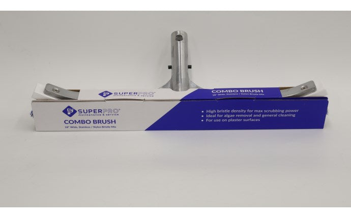 SUPER-PRO 18" STAINLESS STEEL/POLY SERVICE GRADE COMBO BRUSH