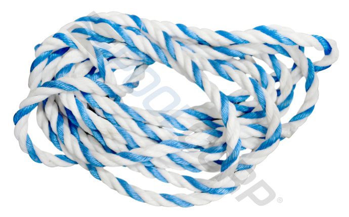 0.75" x 300' Roll Blue/White Pool Rope SOLD BY THE FOOT