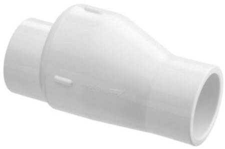 SUPER-PRO 2"S WHITE SWING PVC CHECK VALVE WITH 0.5 LB SPRING