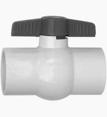 SUPER-PRO 1.5" S WHITE PVC BALL VALVE